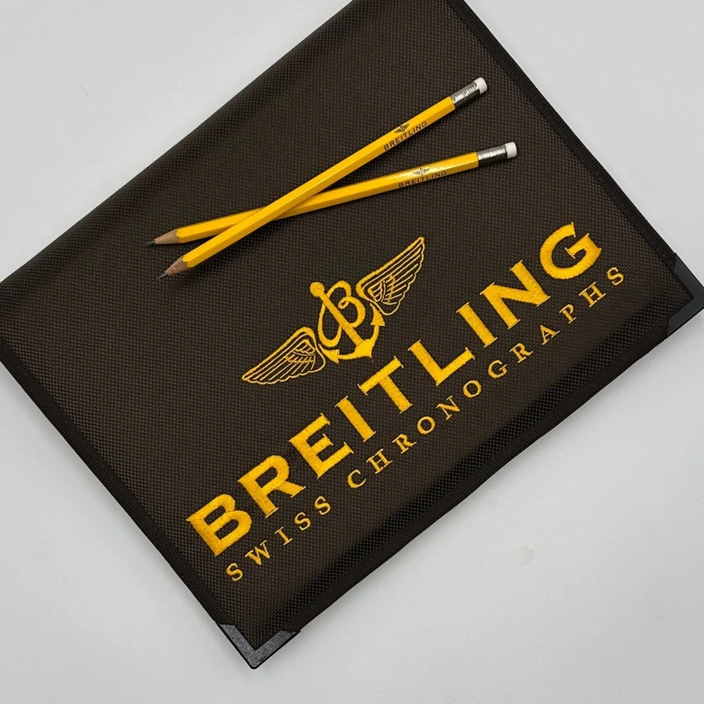 Breitling Embroidered Folio Cover, Spiral Pad & Breitling Pencils